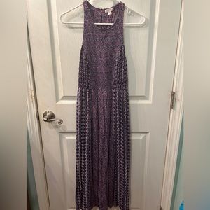 Boho halter tank top midi dress